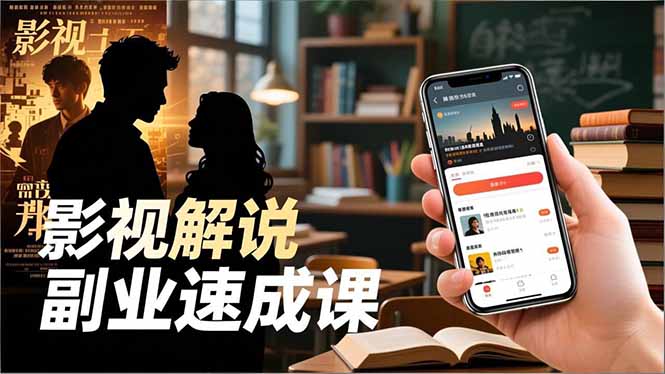 Tk影视解说副业速成课，软件安装、全流程实操、爆款预设，新手两周变现-小智轻创